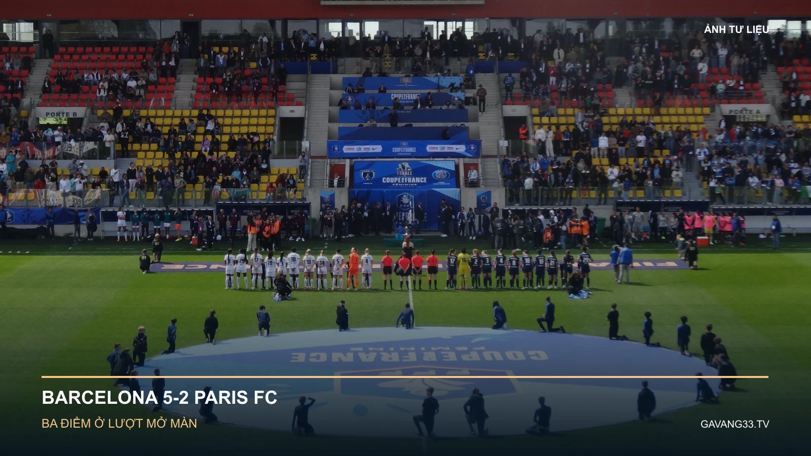 Ảnh tư liệu các cầu thủ Paris FC Women trong trận chung kết Cúp Quốc gia Pháp 2025